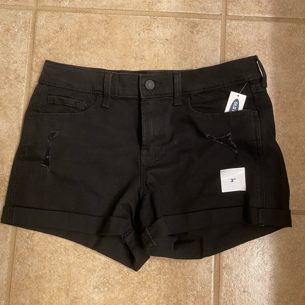 NWT black old navy jean shorts